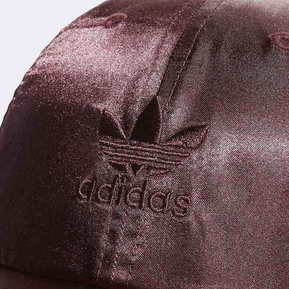 adidas originals // maroon satin adjustable hat - Picture 5 of 6